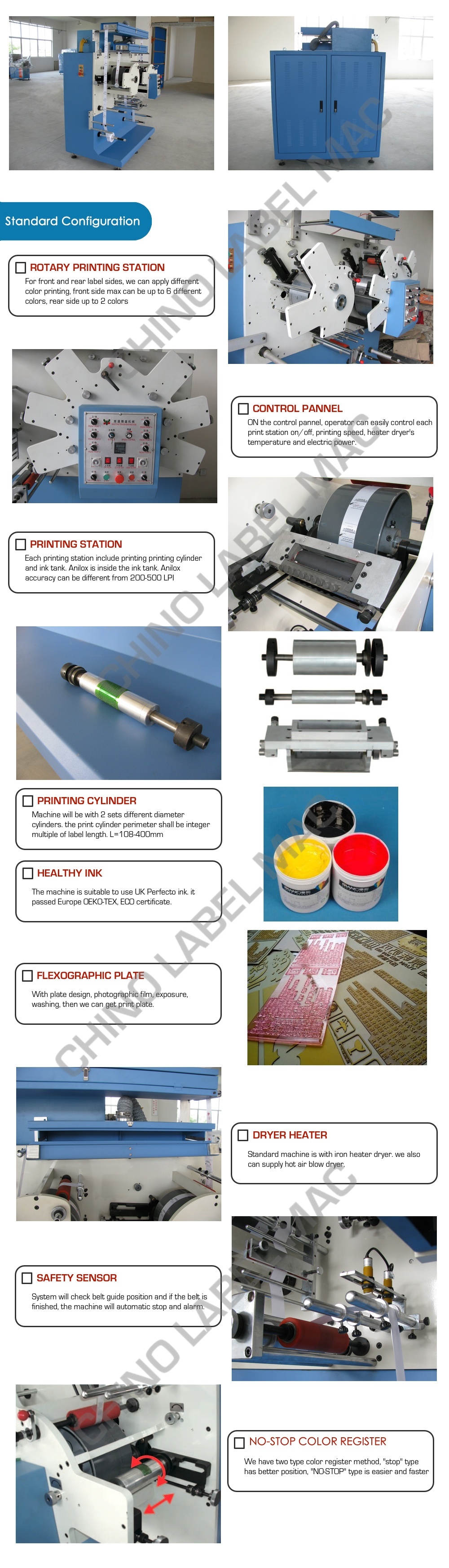 flexo rotary label printing machine for garment label print